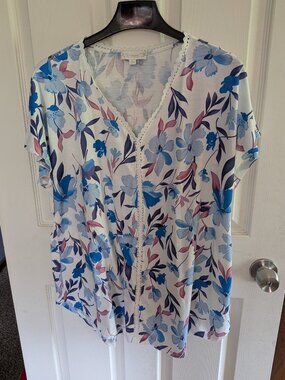 Suzanne Betro floral top XL